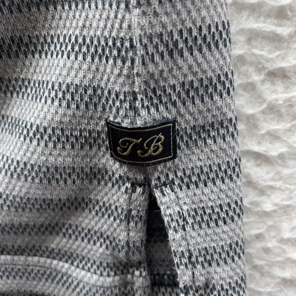 Tommy Bahama Polo Golf Shirt Mens XL X-Large Gray Striped Silk Blend Relaxed Fit - Picture 4 of 10